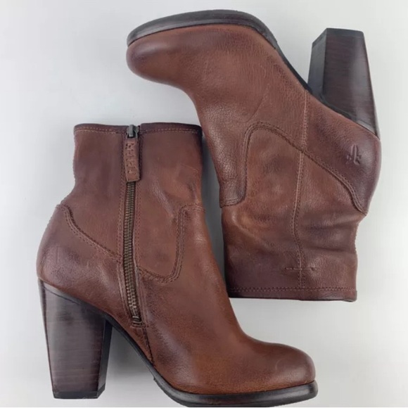 Frye Patty Artisan boots 8.5M bark brown distressed - Picture 4 of 8